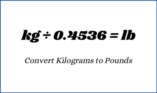 Kilograms and Pounds