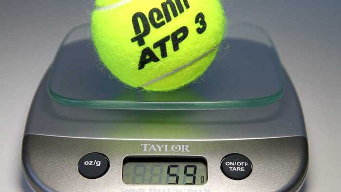 Standard Weight of a Tennis Ball