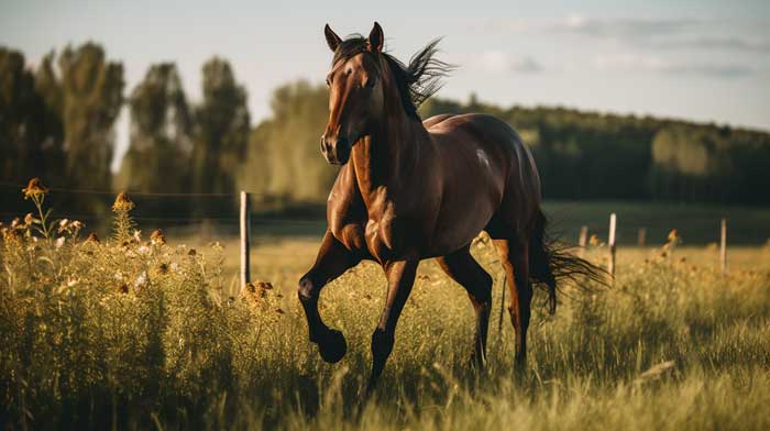 Thoroughbred Horse Weight of 1000 Pounds